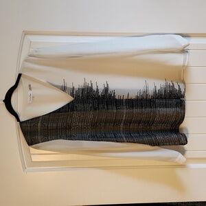 Calvin Klein white and black blouse, size L